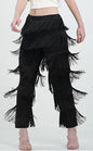 Women's 7 Tier Tassel Latin Dance Pant 4.6 Star Fringe Pants