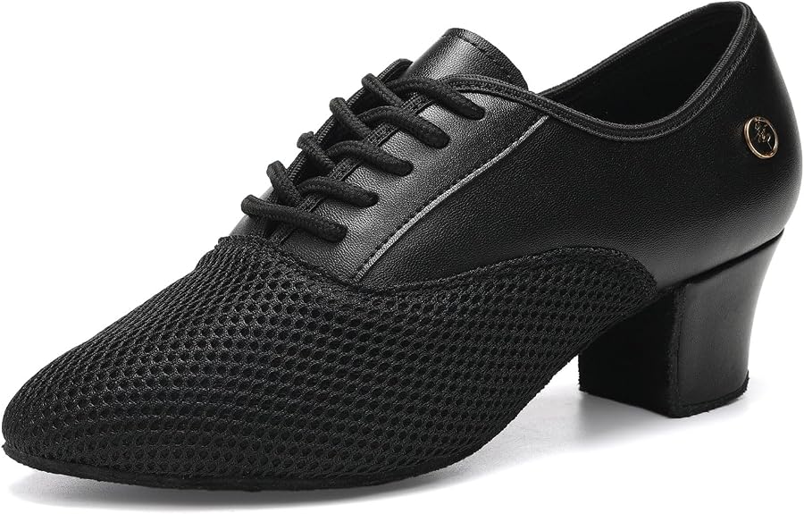 Women's Latin Dance Shoes Lace-up Professional Performance Salsa Modern Rhythm Teaching Ballroom Practice Dance Shoes