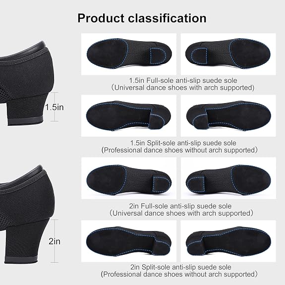 Women's Ballroom Dance Shoes 1.5 in/2 in Lace-Up Women's Latin Dance Shoes Suitable for Salsa Ballroom Modern Rhythm Jazz Banquets Teaching Practice Professional Performance