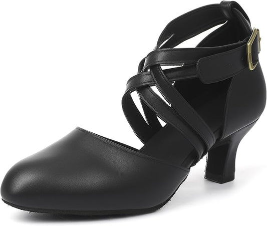 Latin Dance Shoes for Women,Lace-up Ballroom Heels for Modern Teaching Practice