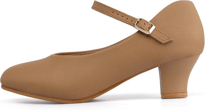 Women's Character Shoe Ankle Strap 1.5'' Latin Dance Shoes