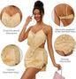NKBRK Rhinestone Fringe Tassel Tiered One Piece Bodysuit Latin Dance Backless Disco Birthday Rave Outfit