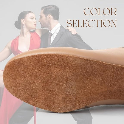 Latin Dance Shoes for Women,Leather Lace-up Salsa Heels for Teaching Practice