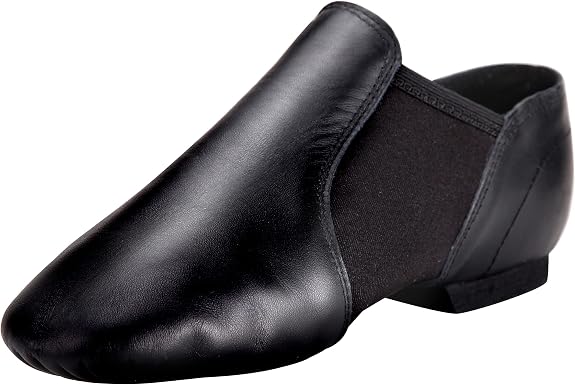 Leather Upper Jazz Shoe Slip-on for Women and Men's Dance Shoes