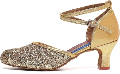 Character Shoes for Women, Woman Ballroom Dance Shoes, 1920s Flapper Shoes, Latin, Salsa, Party Dress Shoes Low Heels, Ankle Strap Pumps