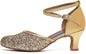 Character Shoes for Women, Woman Ballroom Dance Shoes, 1920s Flapper Shoes, Latin, Salsa, Party Dress Shoes Low Heels, Ankle Strap Pumps