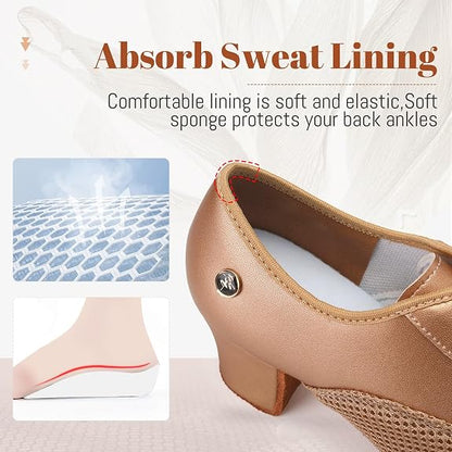 Women's Latin Dance Shoes Lace-up Professional Performance Salsa Modern Rhythm Teaching Ballroom Practice Dance Shoes