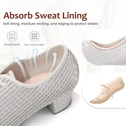 Women's Ballroom Dance Shoes Closed Toe Lace up Low Heel Professional Latin Teaching Dance Practice Shoes,Model LHD-301