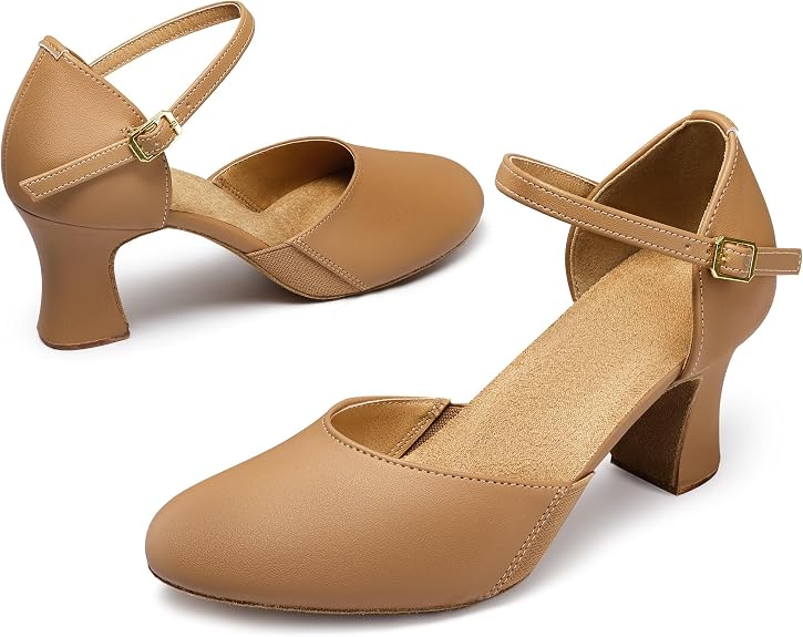 Women 2" Character Shoes Side Elastic Ballroom Latin