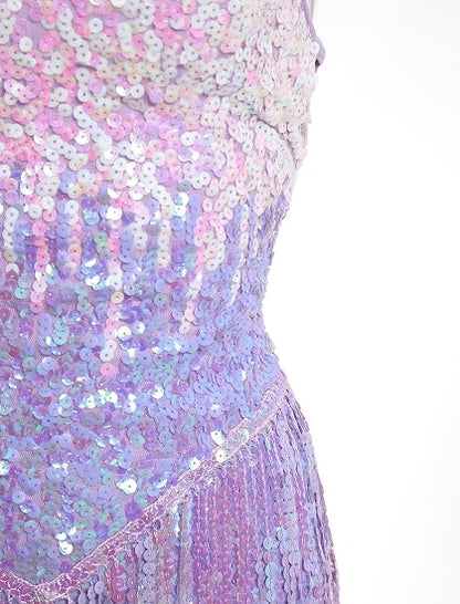 Women Sequins Glitters Fringe Tassel Bodysuit for Latin Dance Shiny Music Festivals Rave Outfit Concert Costume