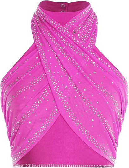Women Tassel Chacha Samba Performance Rhinestone Dress Latin Dance Costume Fringe Salsa Dance Outfit