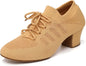Women's Knit Latin Dance Shoes 2 Inch Block Heel