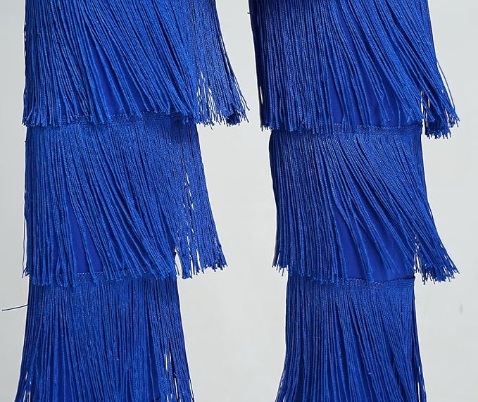 Women's 7 Tier Tassel Latin Dance Fringe Pants
