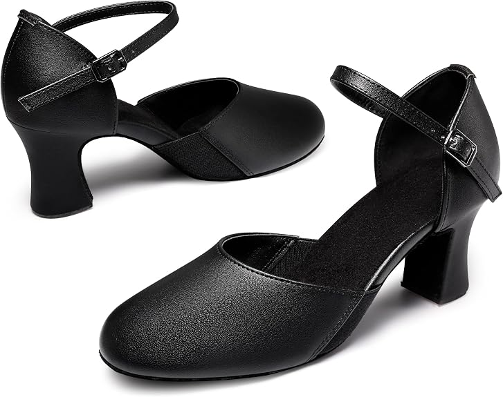 Women 2" Character Shoes Side Elastic Ballroom Latin