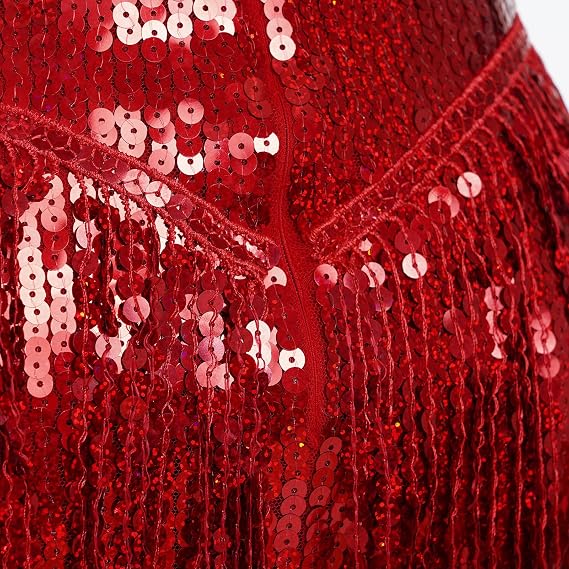 Sexy Sequins Fringe Bodysuit Halter Lace Up Back Jazz Latin Dance Tassel Leotard Acrobat Costume Rave Concert Outfits