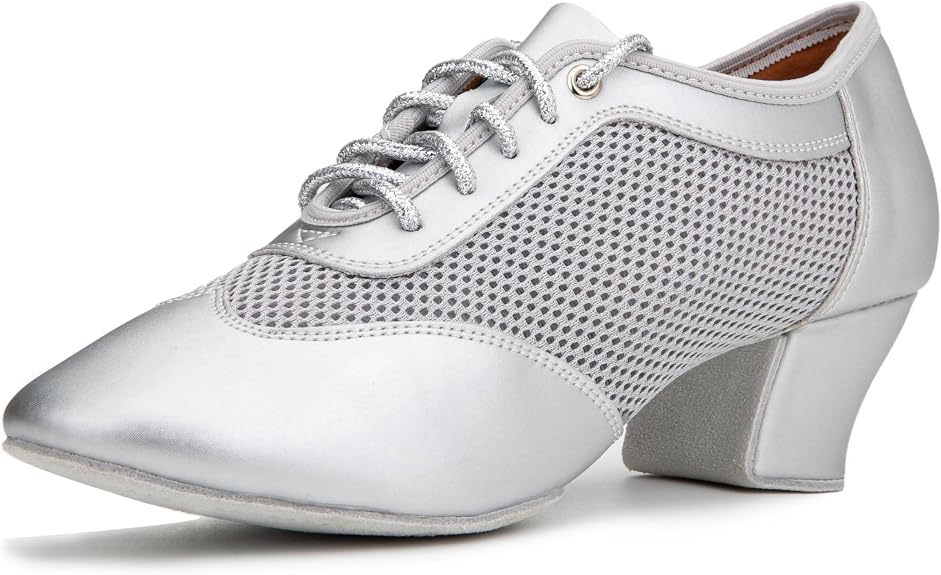 Women's 2" Practice Dance Shoes Latin Dance Shoes Lace-up Ballroom Modern Salsa Rhythm Teaching Practice Professional Performance Dance Shoes