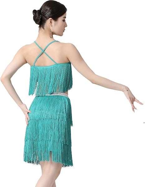 Lyrical Dance Costume for Women Lace Sleeveless Leotard Sheer Flowy Long Wrap Skirt 2pcs Outfit