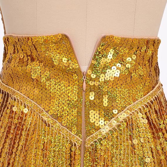 Sexy Sequins Fringe Bodysuit Halter Lace Up Back Jazz Latin Dance Tassel Leotard Acrobat Costume Rave Concert Outfits