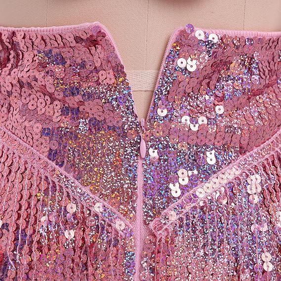 Sexy Sequins Fringe Bodysuit Halter Lace Up Back Jazz Latin Dance Tassel Leotard Acrobat Costume Rave Concert Outfits