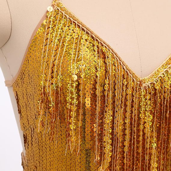 Women Sequin Fringe Bodysuit Sparkly Tassel Leotard Romper Latin Dance Dress Sexy Festival Rave Party Outfits