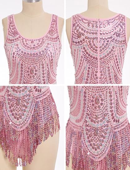 Women Sexy Sequin Fringe Bodysuit Sparkly Tassel Latin Jazz Dance Leotard Glitter Romper Trapeze Acrobat Costume Rave Outfits