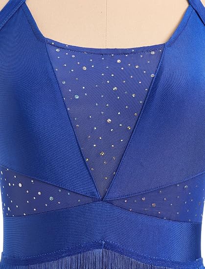 Rhinestone Fringe Bodysuit Women Tassel Latin Jazz Dance Costume Leotard Trapeze Artist Acrobat Costume Festival Rave Outfits