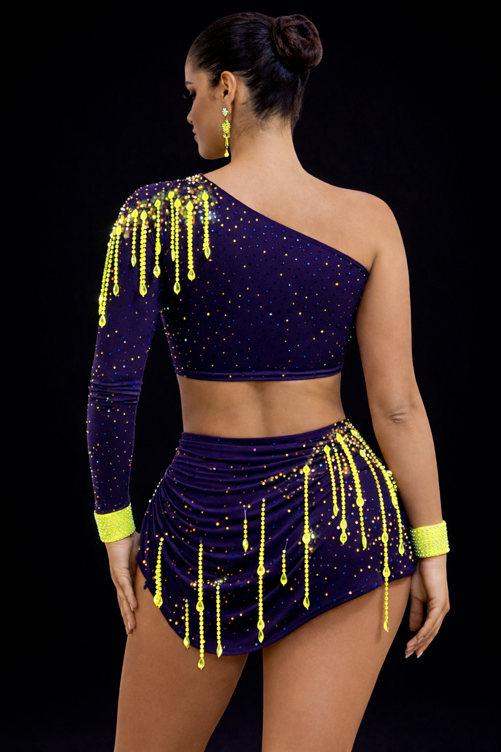 Dark Purple & Neon Yellow Salsa Set