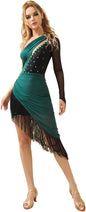 Halter Neck Fringe Latin Dance Dress Salsa Ballroom for Women Dancing Outfit Sexy Dance Costume Party