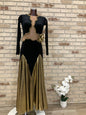 Elegant black-and-gold Smooth Dress