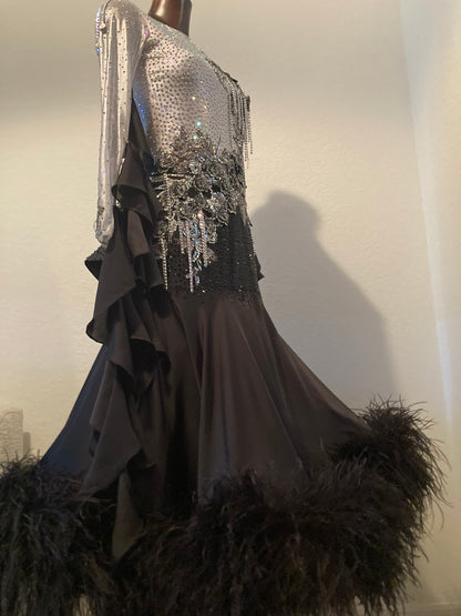 Silver/Black Ballroom Standard Dress