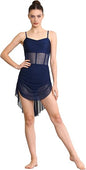 Lyrical Dance Costume for Women, Camisole Dress | Cami Strap, Mesh Flattering Waist Design, Soft Flowy Tulle Skirt, For Modern Lyrical, Studio to Stage