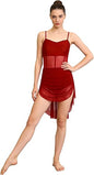 Lyrical Dance Costume for Women, Camisole Dress | Cami Strap, Mesh Flattering Waist Design, Soft Flowy Tulle Skirt, For Modern Lyrical, Studio to Stage